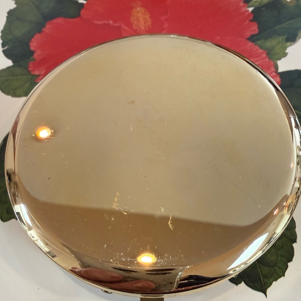 Gold Compact Mirror Double Sided Lighted